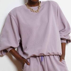 NWT Frankie Shop Vanessa relaxed padded sweatshirt